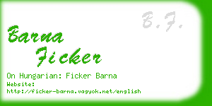 barna ficker business card